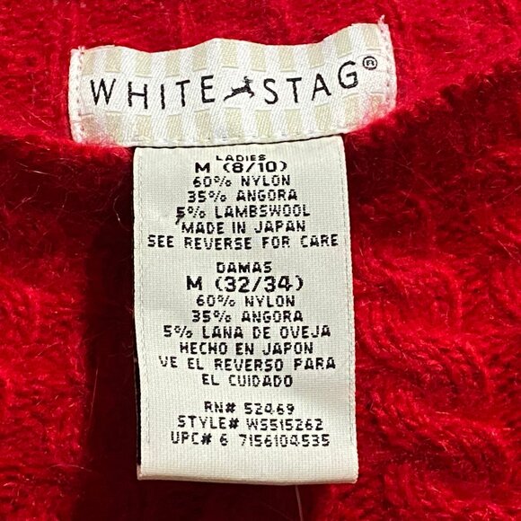 Vintage Angora Fuzzy Fluffy Y2K Quiet Luxury Preppy Sporty Japan Made Sweater M - Picture 7 of 8